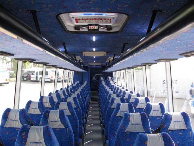  56 Passenger Charter Bus Interior