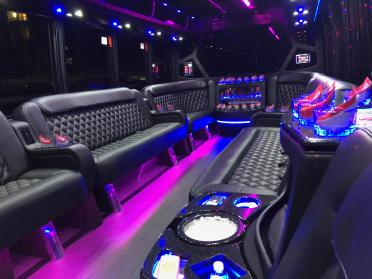 Gilbert 15 Passenger Party Bus Interior