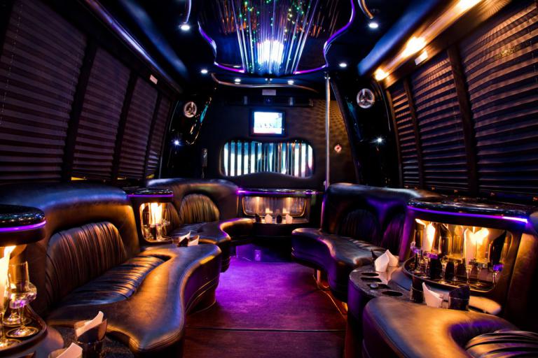 Gilbert 22 Passenger Party Bus Interior