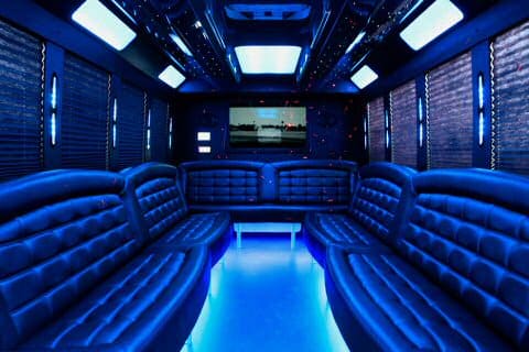 Gilbert 36 Passenger Party Bus Interior